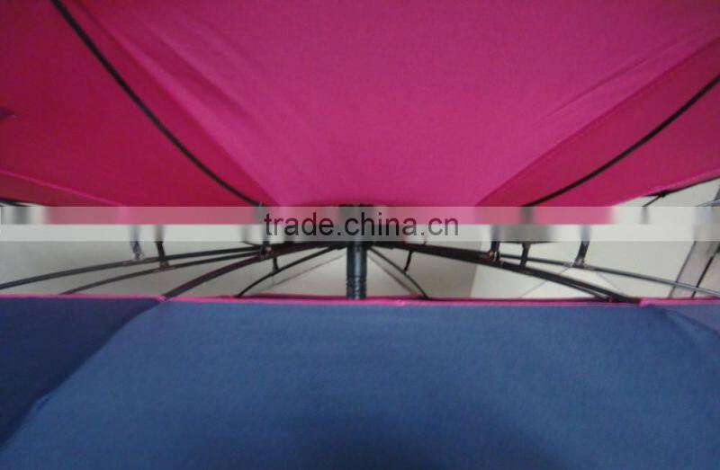 2016 big golf size double canopy reversible windbreaker umbrella