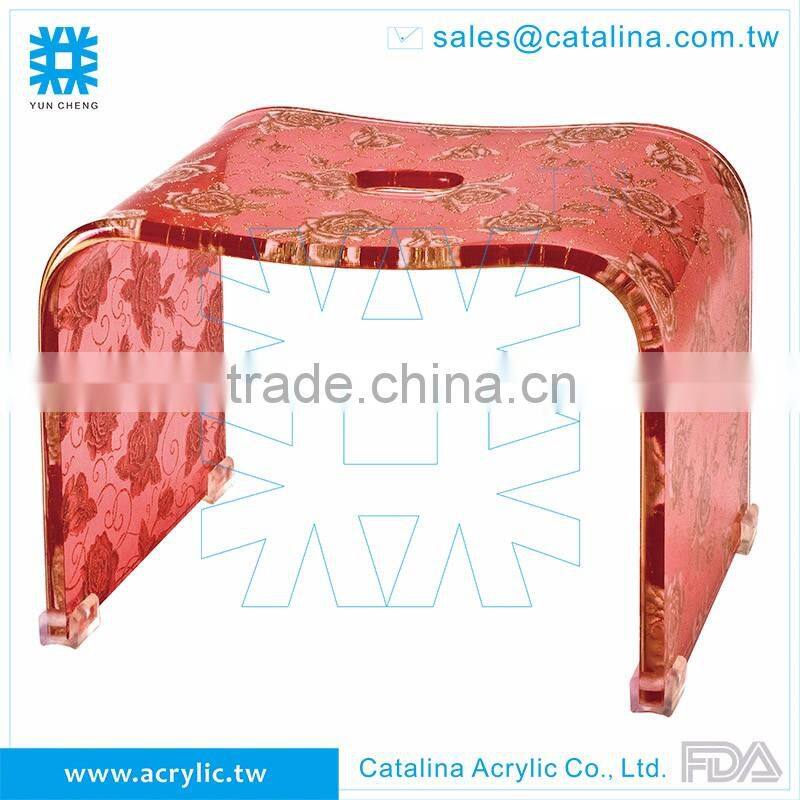 Hand made Line design acrylic Hotel Bathroom Waste Bin