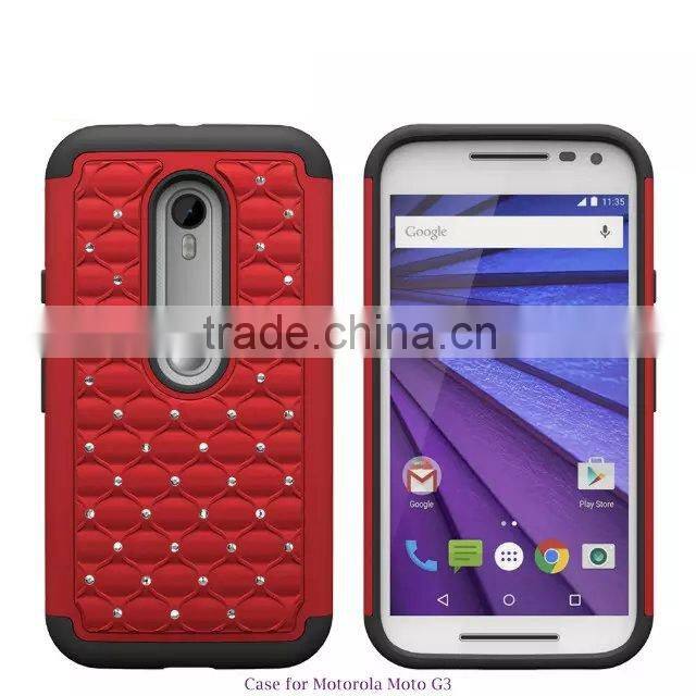 Customized Crystal Star Phone Case Cover Back for Moto G2 G3