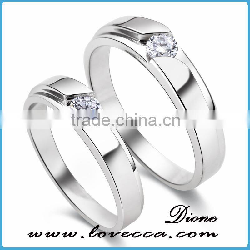 Silver wedding jewelry bijoux ring for couple
