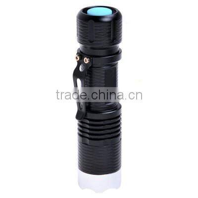 aluminum rechargeable portable emergency led flashlight