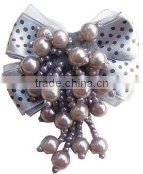 Woderful ribbon bows with beads for shoe accessories