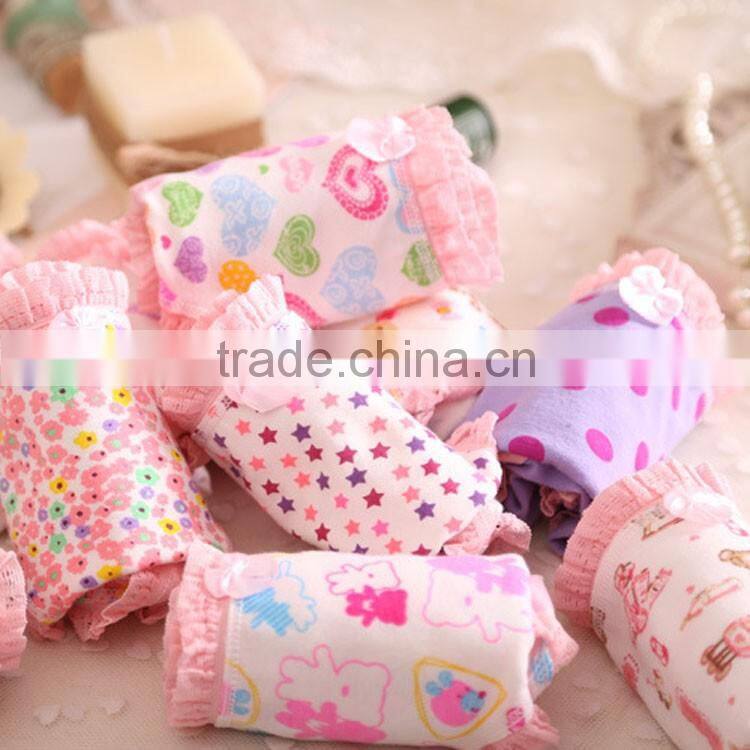 Cartoon Bowknot Design Cotton Panty Underwear For Girl