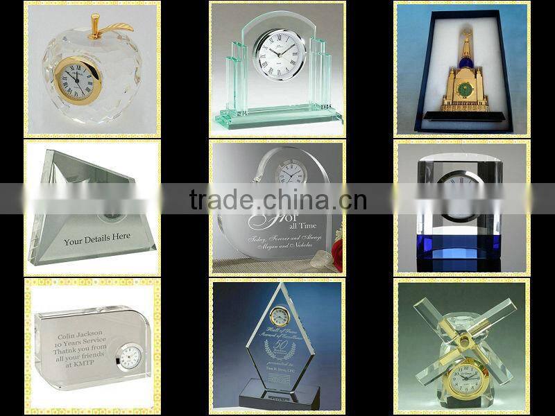 Handmade Unique Exquisite Crystal Clock Tower For New Year Gifts Souvenirs