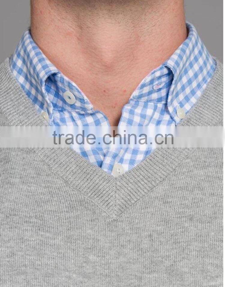 latest design Autumn clothes cotton V-neck mens bulk tank top