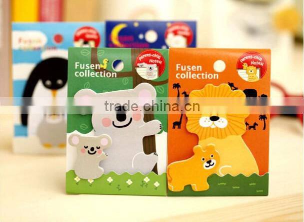 custom Self-Adhesive Feature cartoon magnetic die cut sticky notes