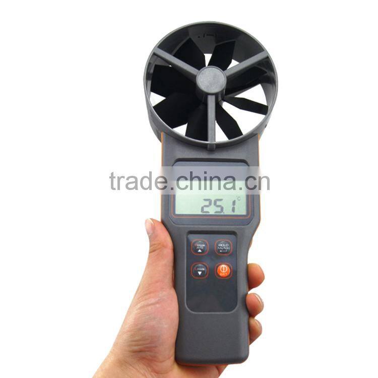 Measuring Wind Speed Air volume CO2 AirFlow Temperature Humidity DP Wet bulb Meter 10cm Vane Multifunctional Digital Anemometer
