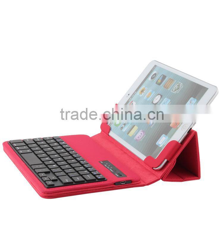 red Universal Leather Case Flip Cover for 7 inch Tablet Pu Stand Leather keybord Case