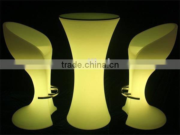 Popular new design cheap high bar table and chairs, lighting furniture,LED bar counter