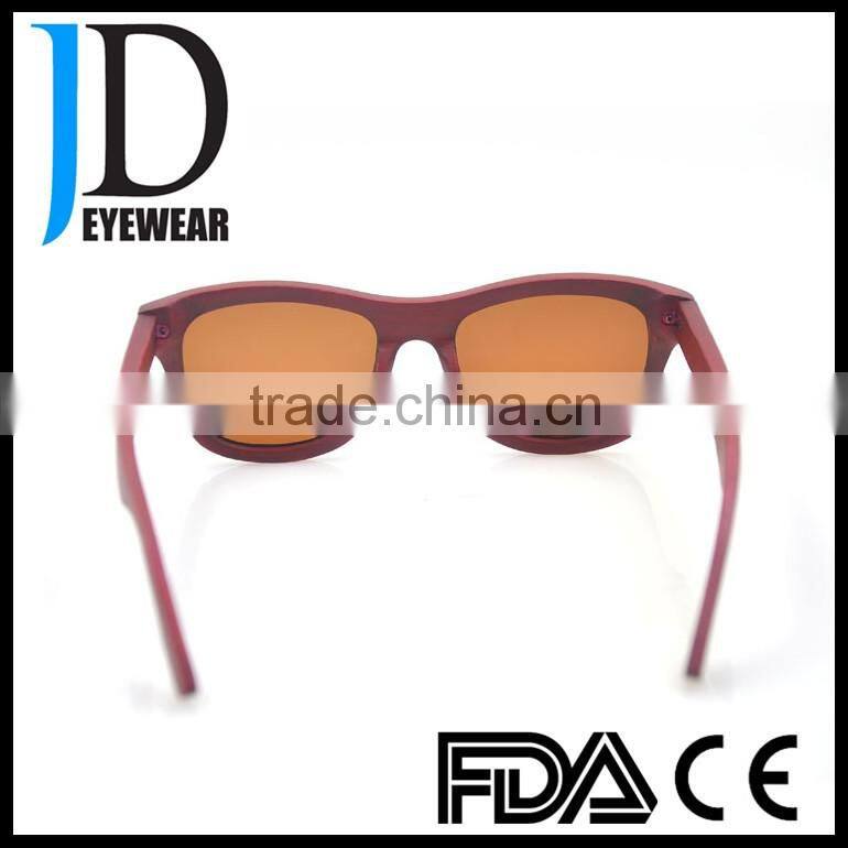 Fashion design OEM Brand Logo Solid Wood Sunglasses