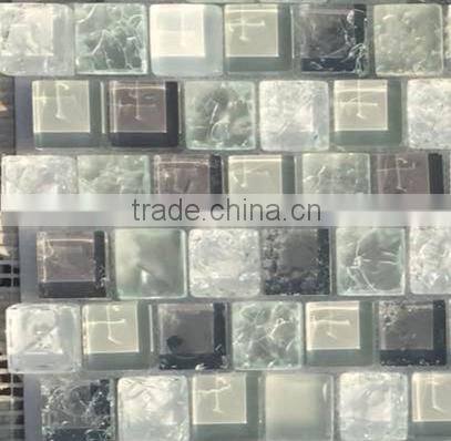 mosaic new designs broken glass mosaic tile (crystal glass)