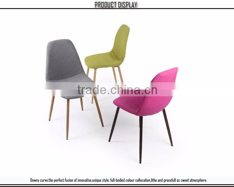 Supply Fashion Design Fabric Iron Dining Chairs for Living Room