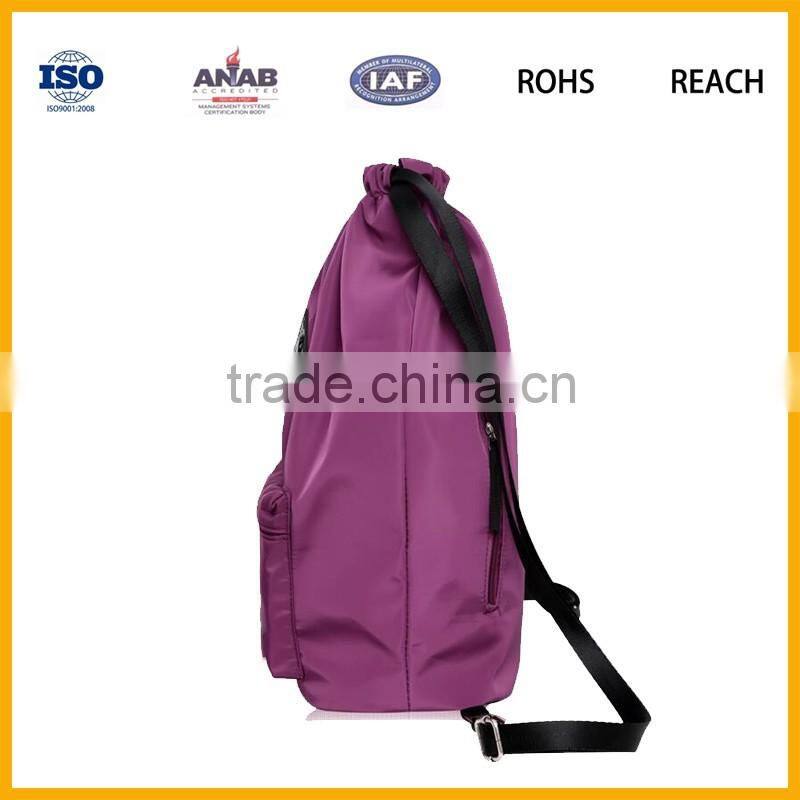 wholesale cheap cute backpack/face travel&sport drawstring backpack