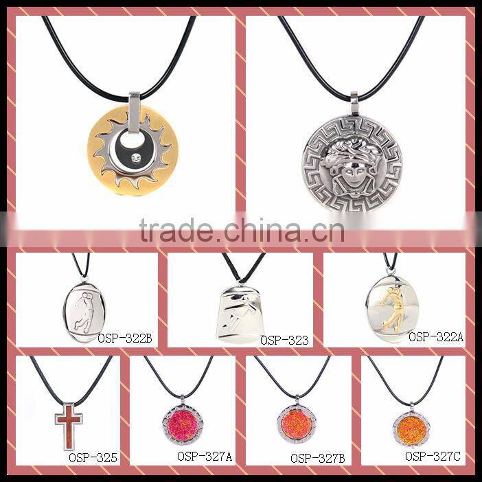 Popular wholesale jewelry oval green jade pendant