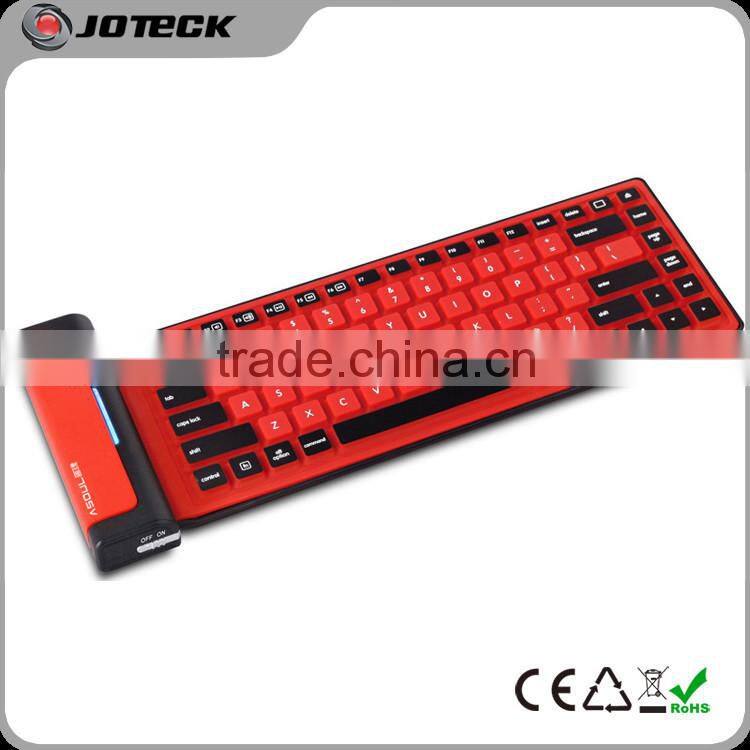 86 keys silicone rubber bluetooth keyboard for ipad and android---JK86