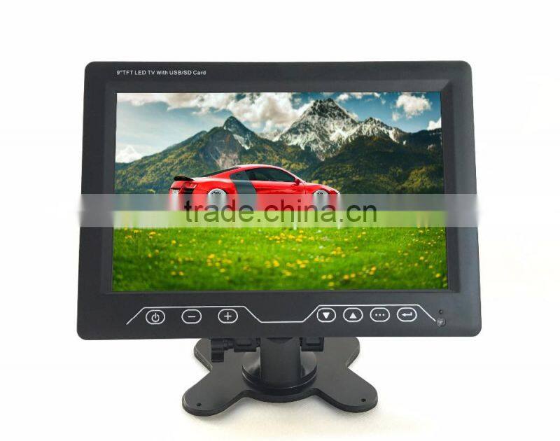9 inch cheap china touch key monitor car with usb,sd