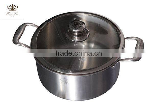 non-stick stockpot with round glass lid