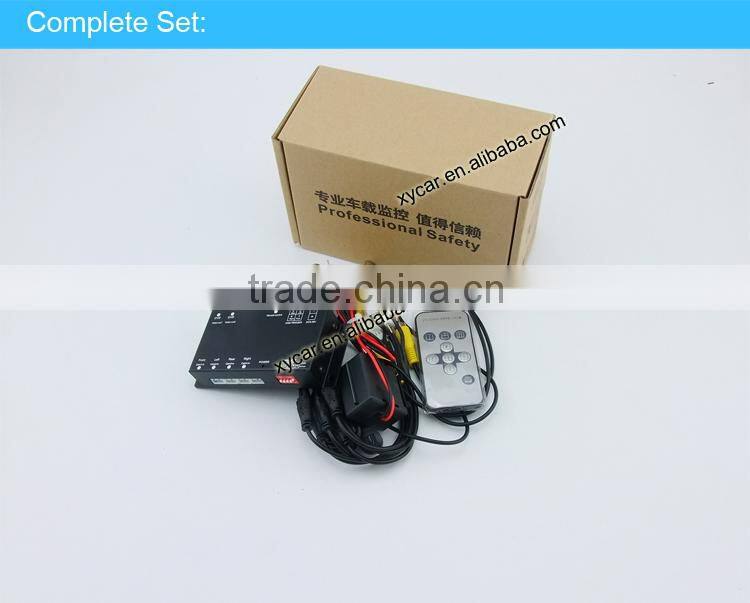 4 channels video control box,quad cameras control box and video system for vehicle ,mdvrXY-6029