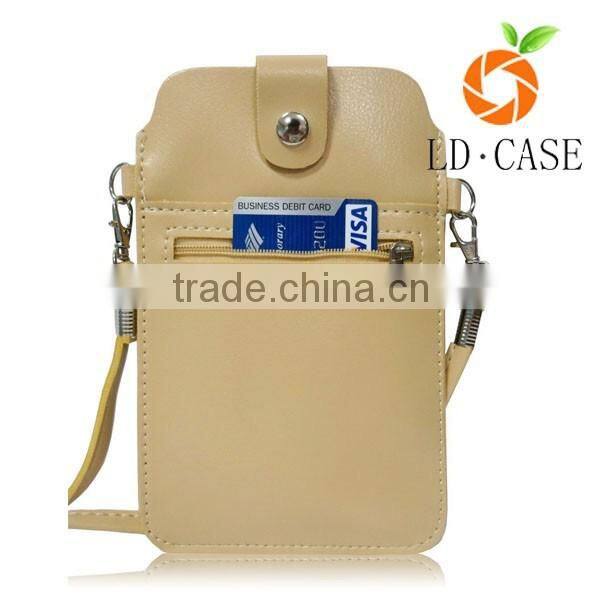 leather messenger cross body bag cell phone neck purse pouches