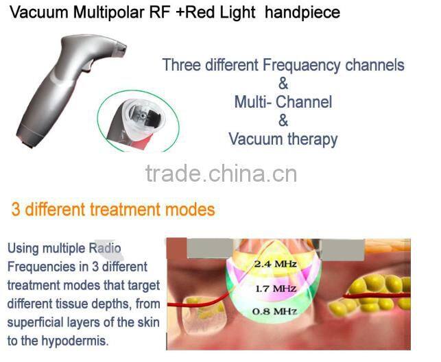 Vacuum Multipolar RF Green/Red Light Slimming and Skin Rejuvenation Machine