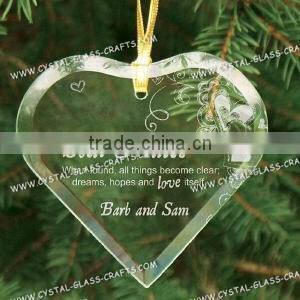 Promotional Beveled Jade Glass Moon Ornament/Blank Moon ornaments