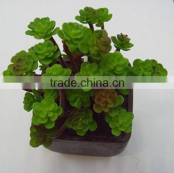 Mini artificial cactus with pot for indoor decoration
