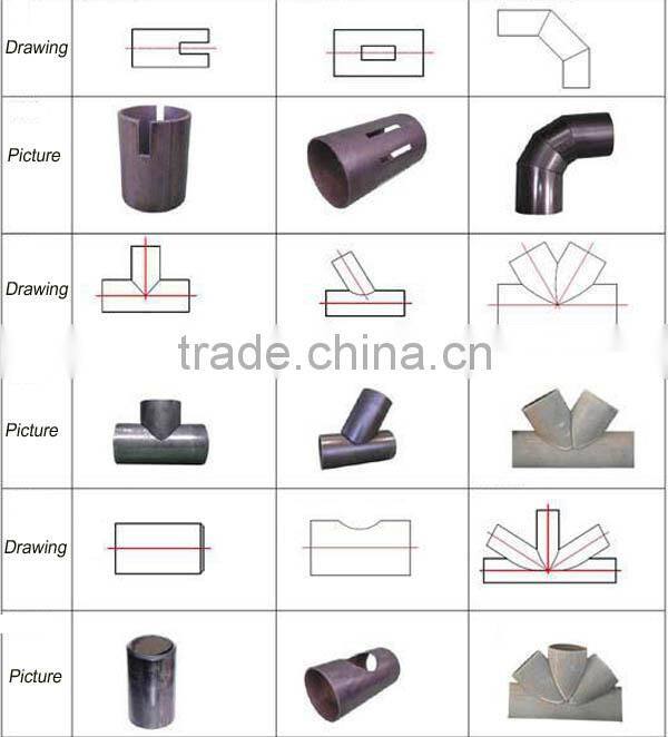 economic 5-axis control steel pipe plasma intersecting line cutting machine
