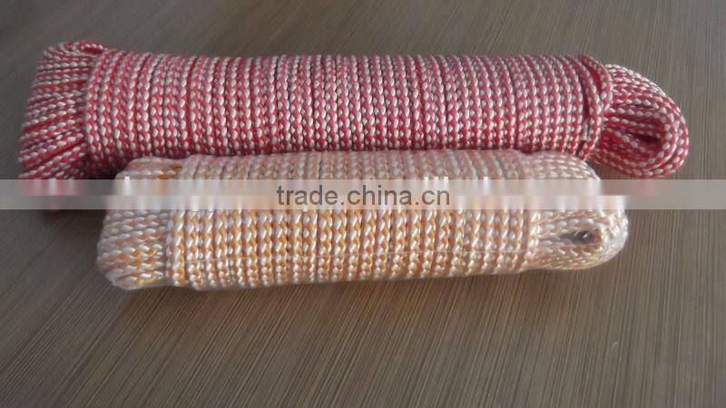 8 strand plaited rope, PP/Polyester/Nylon braided rope