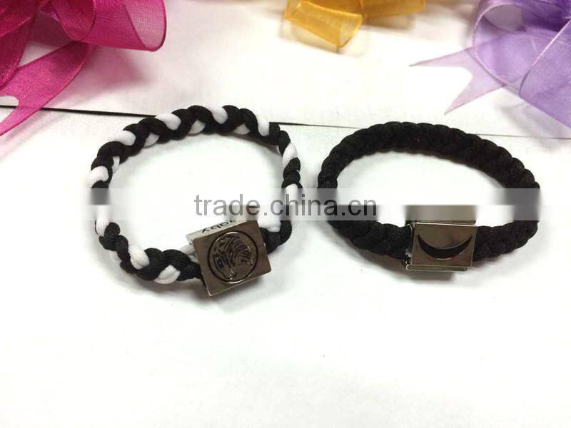 2015 polyester gilrs handle decoration with metal accessories