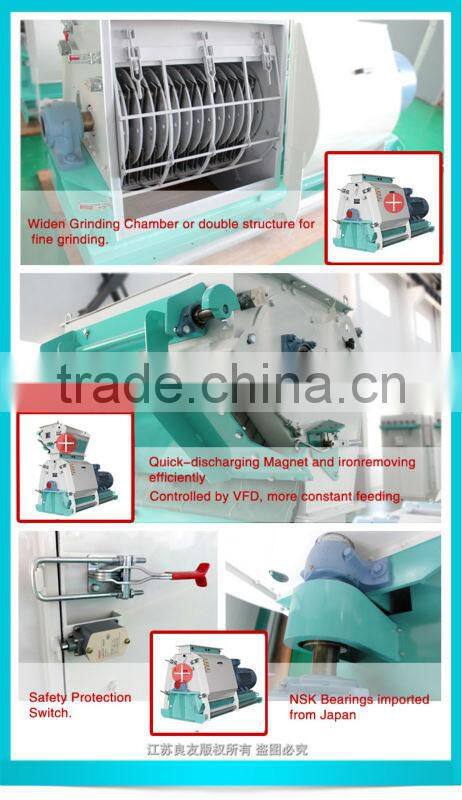 Corn maize feed hammer mill soybean pulverizing machine for feed plant line