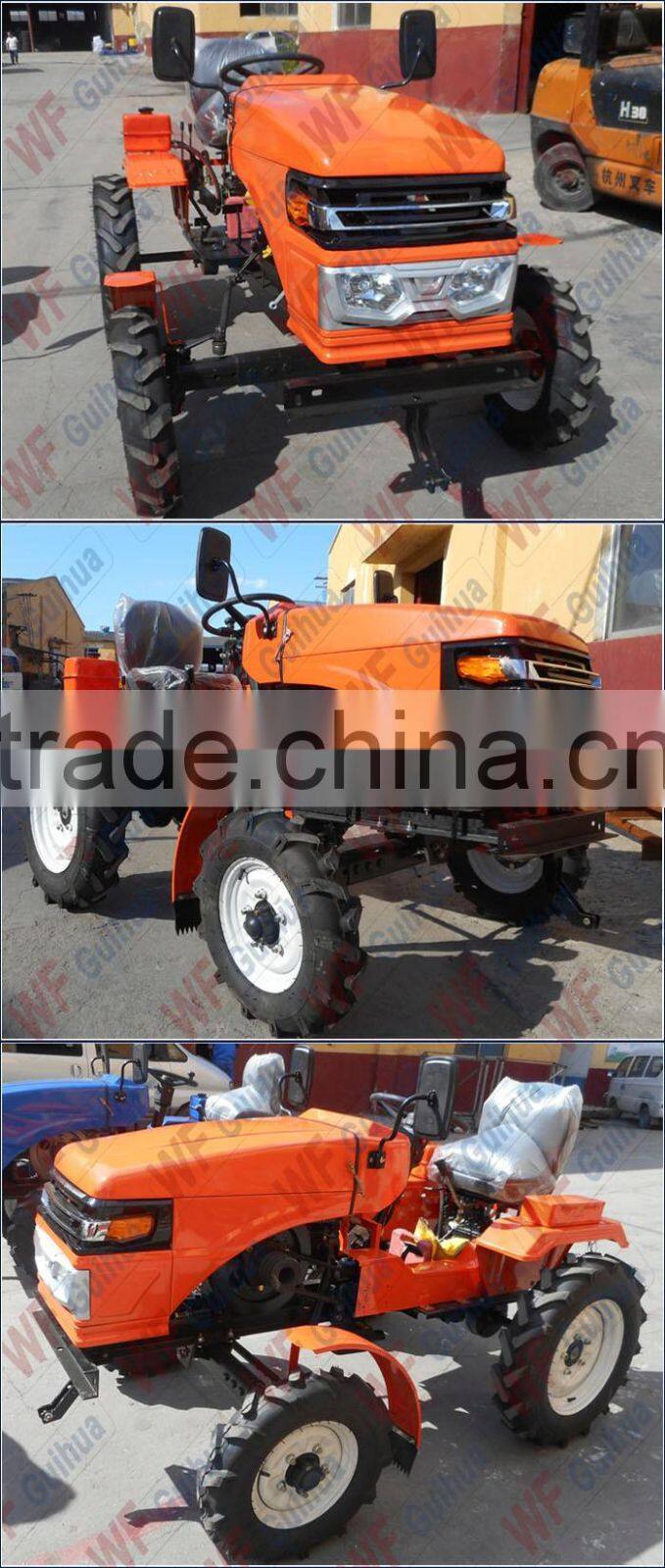 12 hp / 15 hp / 18 hp / 20 hp diesel engine electric cheap farm tractor with implement