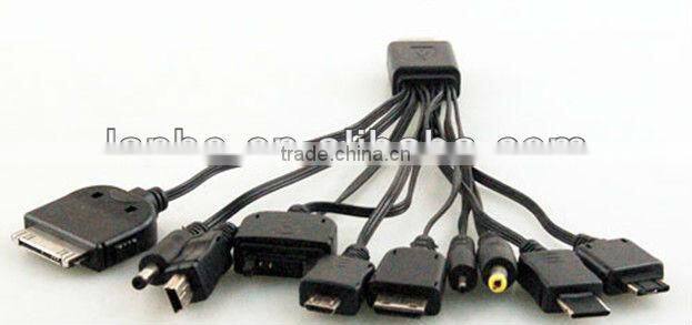 New 10 in 1 USB charge cable charger for Multiple Universal Cell Phone