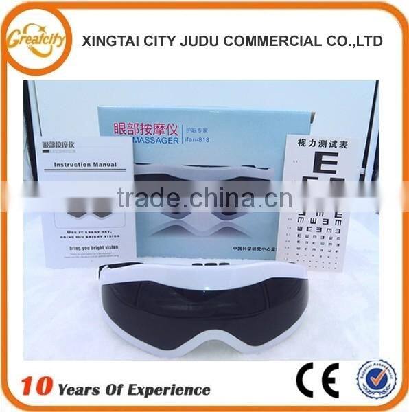 wireless folding eye massager with intelligent air pressure and music and intelligent voice broadcast