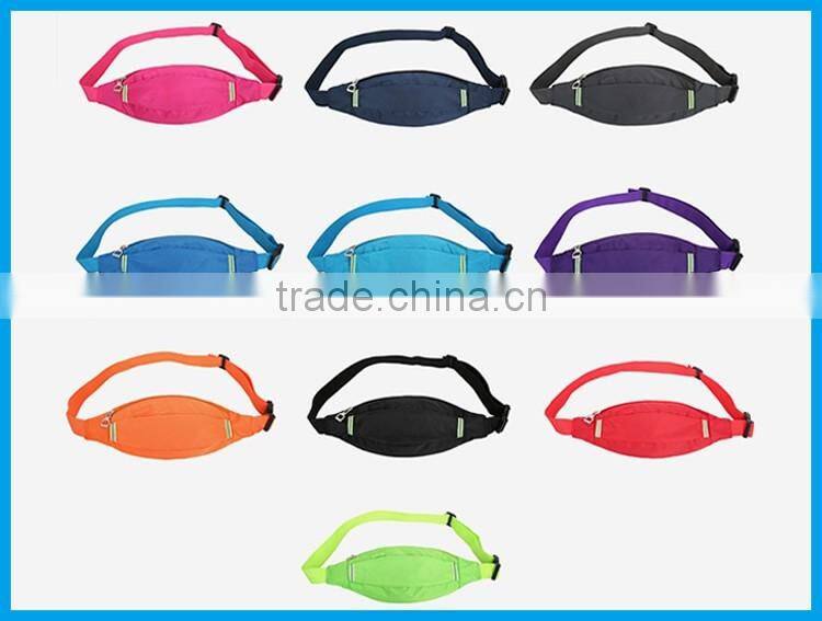 China Wholesale Cheap Simple Polyester Nylon Running Waist Bag /fanny Pack