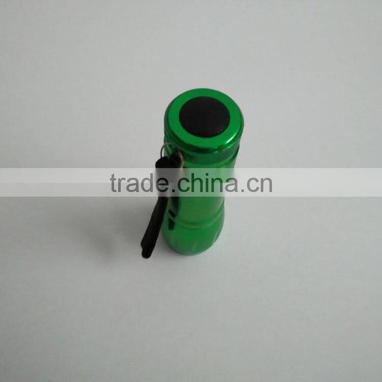 Aluminium alloy 3AAA Battery mini 9 LED torch flashlight