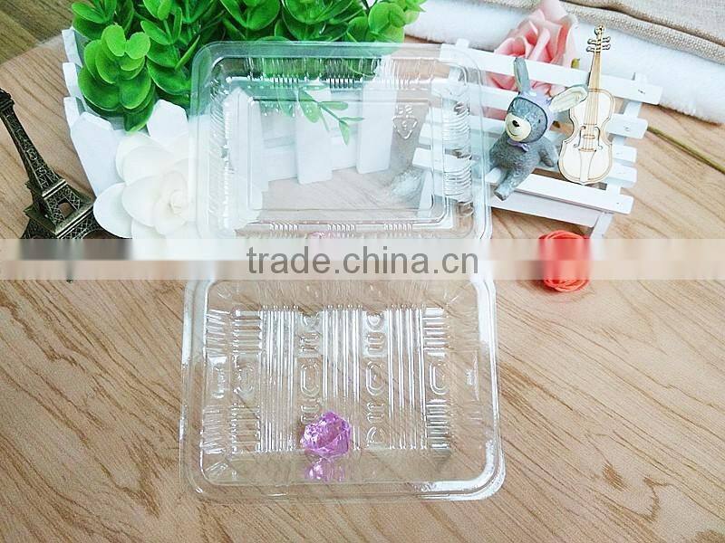 Disposable transparent plastic cake container/sushi box