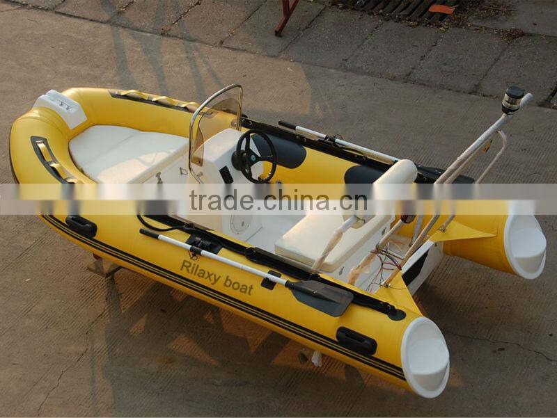 Rilaxy Recreational Boat 230cm - 400cm Small rigid Fiberglass hull inflatable Boat