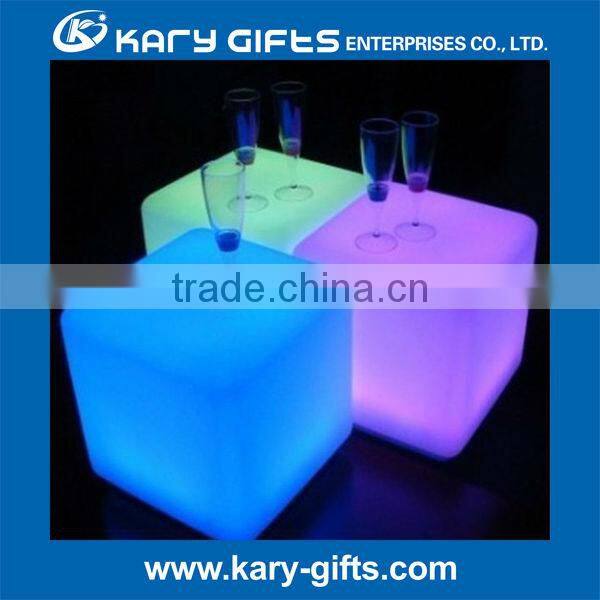 submersible multi color illuminated led light up cube furniture