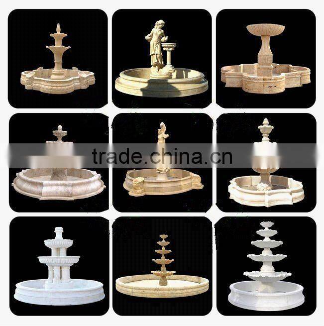 Two Tier Granite Water Fountain For Garden Decoration