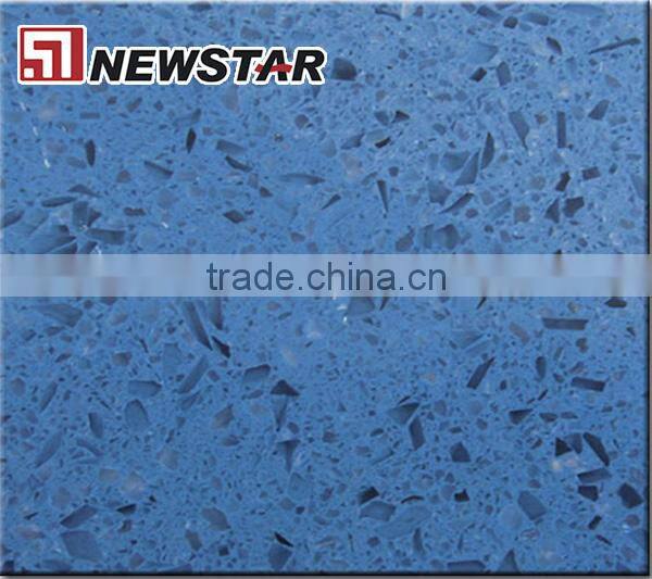 Newstar polished cheap artificial blue stone tile