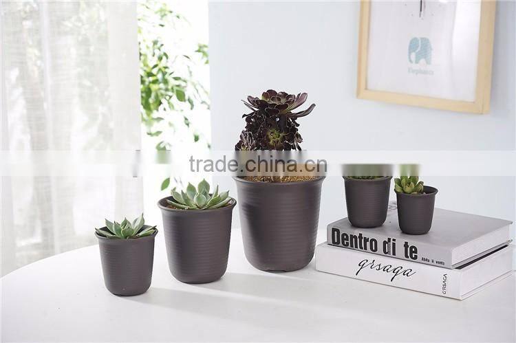 Plastic Round Resin succulent Plant Pot/Cactus Plant Pot Flower Pot