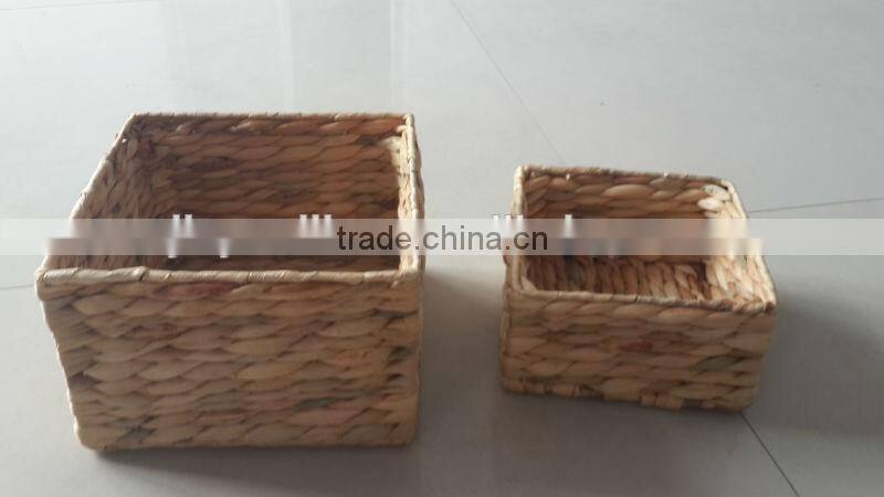folding sea grass weaving basket set