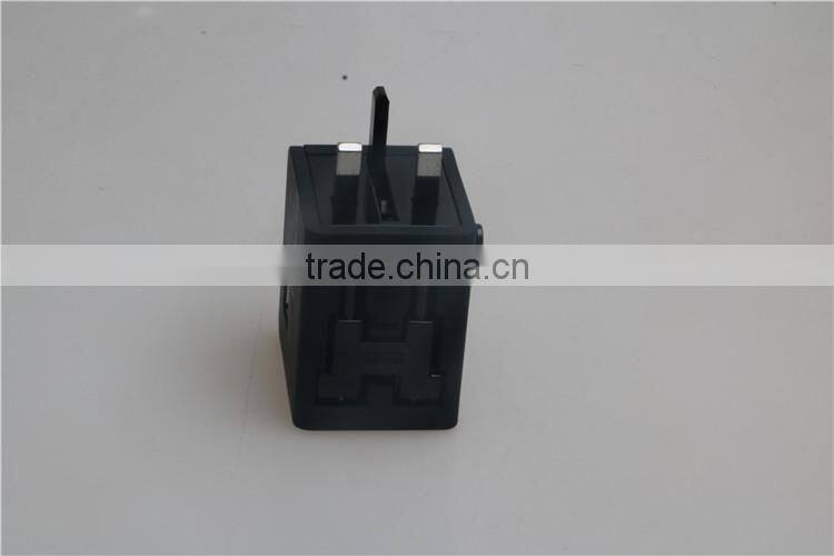 All in One World Wide Universal AC Adapter Travel Wall Adapter (US / UK / EU / AU) with Dual USB Ports of 2100MA