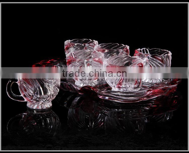 Crystal glass drinking service,coffee cup set