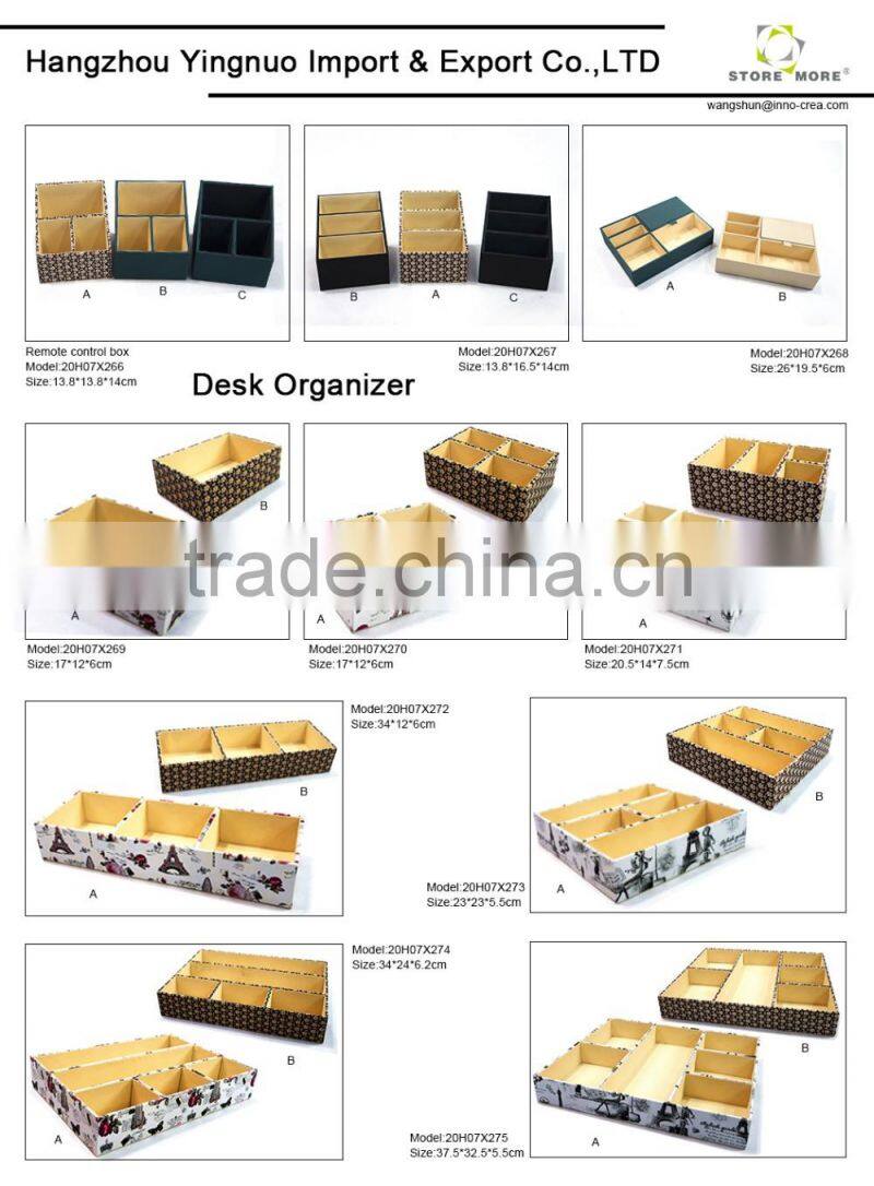 Faux Leather International 3-Compartment Organizer Tray, Drawer Organizer