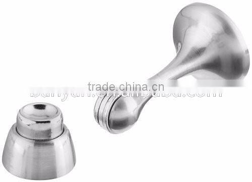 Zinc Alloy Magnetic Chrome Brush Door with Catch Screw Mount Doorstops