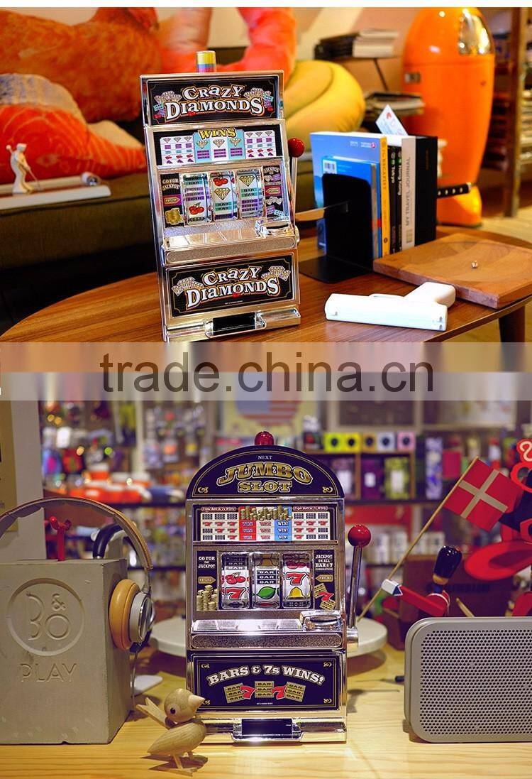 Creative Design Piggy Bank With LED Light, Multi-functional Decorative Lucky Slot Machine Design Piggy Bank With Funny Games