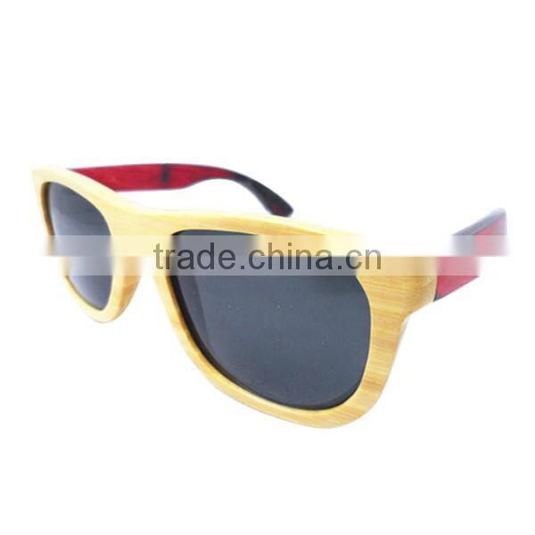 Customized sunglasses red wood legs bamboo frame factory price wooden sunglasses