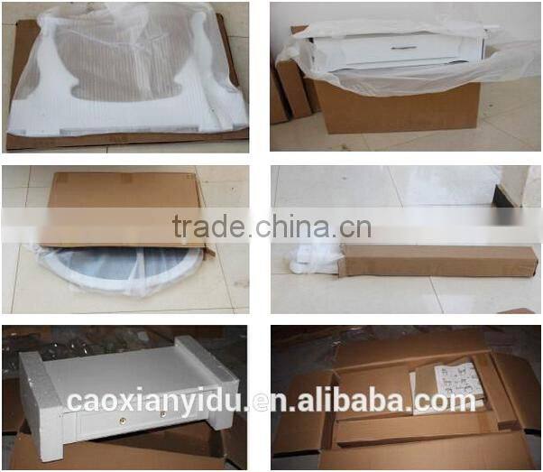 Wooden Dressing Table with Mirror & Stool, Make-up Dresser, Bedroom Furniture