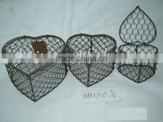 Rusty iron metal wire fashionable gift jewelry box